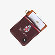 Brown Crest - Vertical Leather Wallet