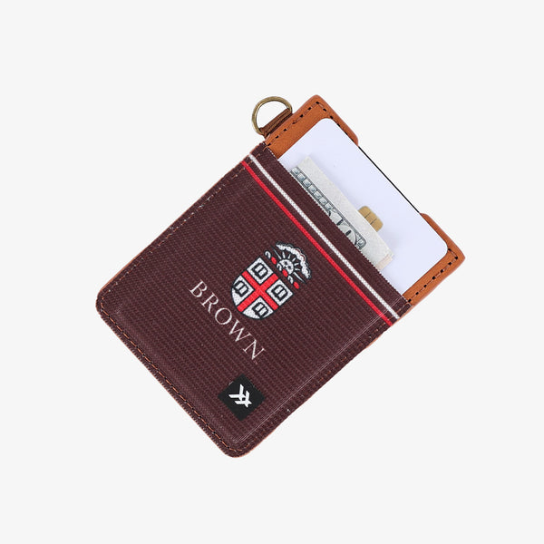 Brown Crest - Vertical Leather Wallet