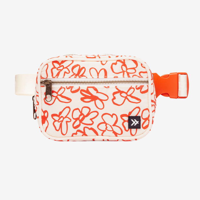 Orange and cream floral fanny pack