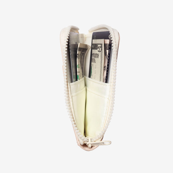 Leather Zip Wallet - Off White - Thread®