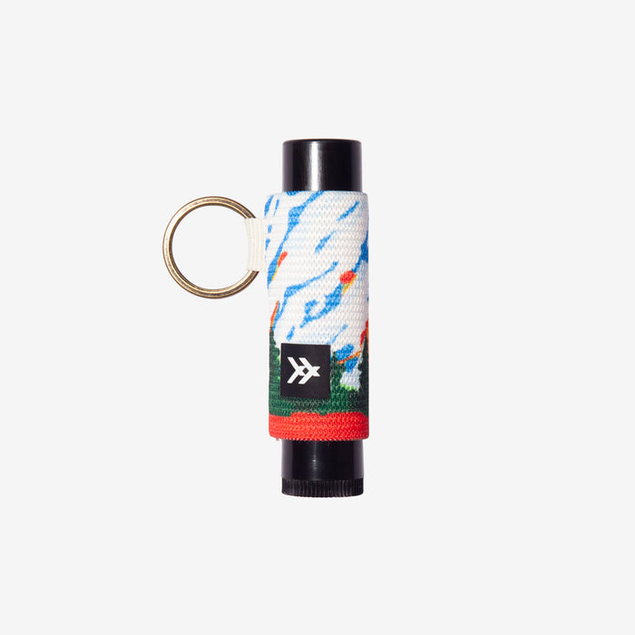 Navy and cream floral lip balm holder