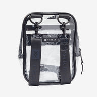 back of the Thread® clear crossbody bag showing straps through the clear TPU