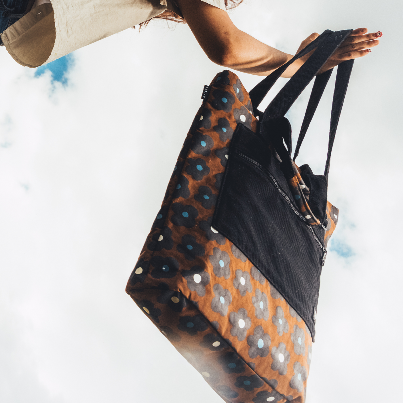 Utility tote bag with zipper new arrivals