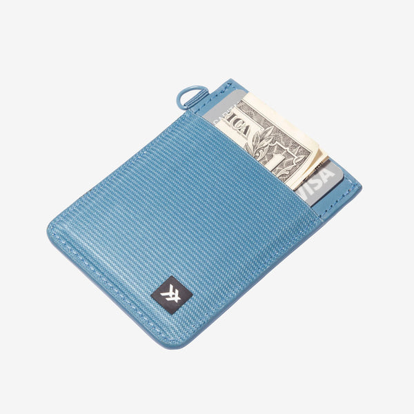 Vertical Leather Wallet - Surf Blue - Thread®