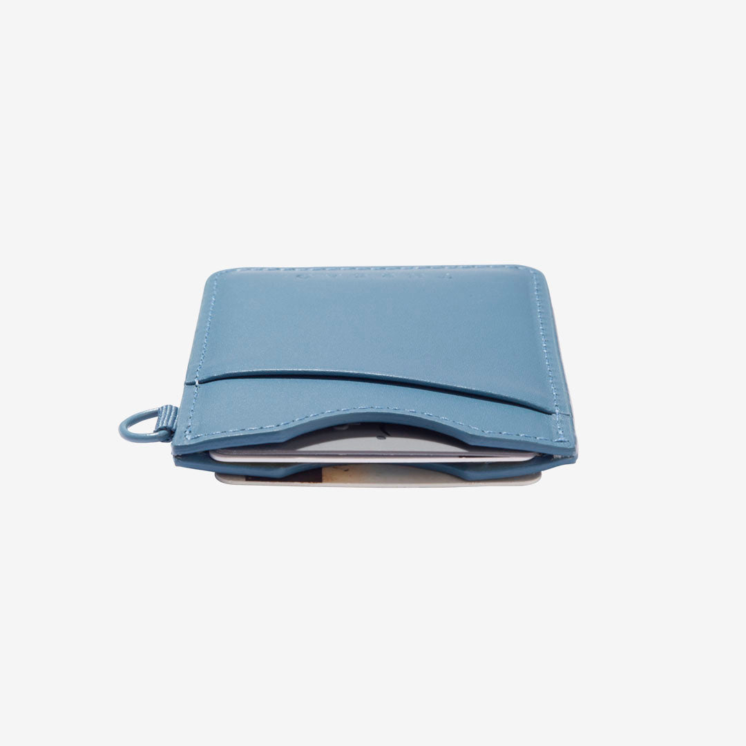Surf Blue | Vertical Wallet | RFID-Protected Leather | Thread