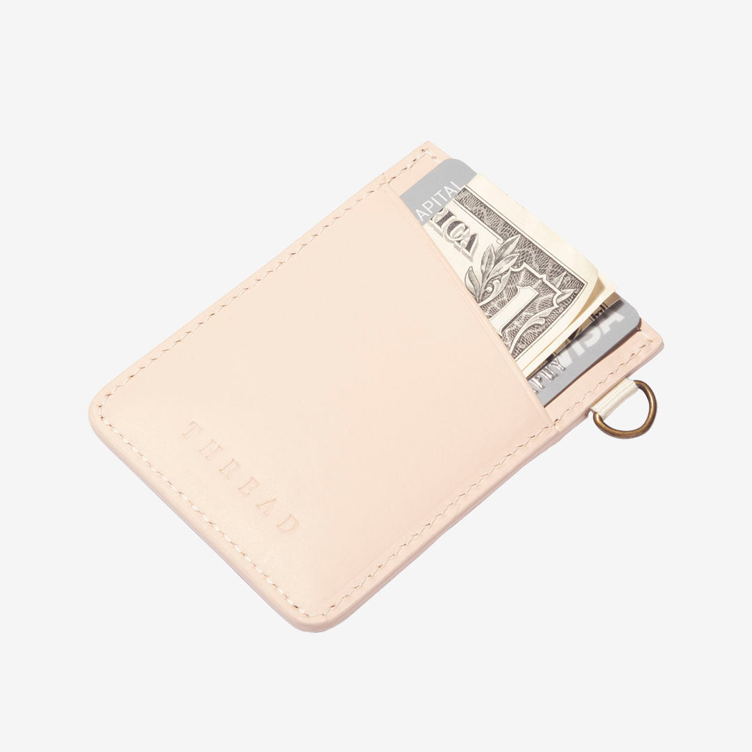 Irvine Vertical Wallet RFID Protected Leather Thread Thread Irvine vertical wallet rfid protected leather thread thread