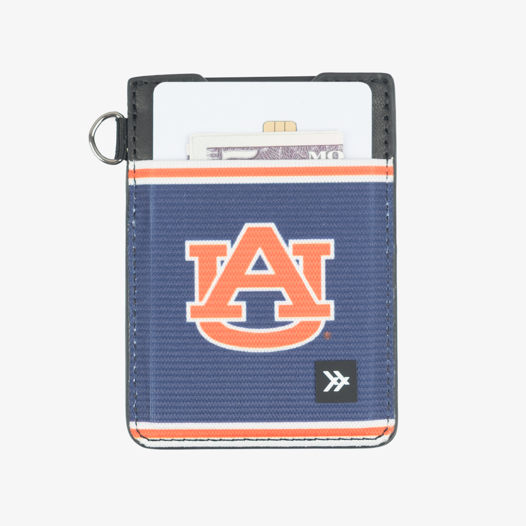 Auburn Stripe - Vertical Leather Wallet