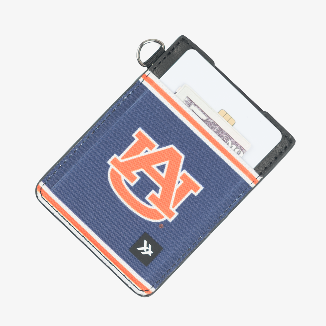 Auburn Stripe - Vertical Leather Wallet