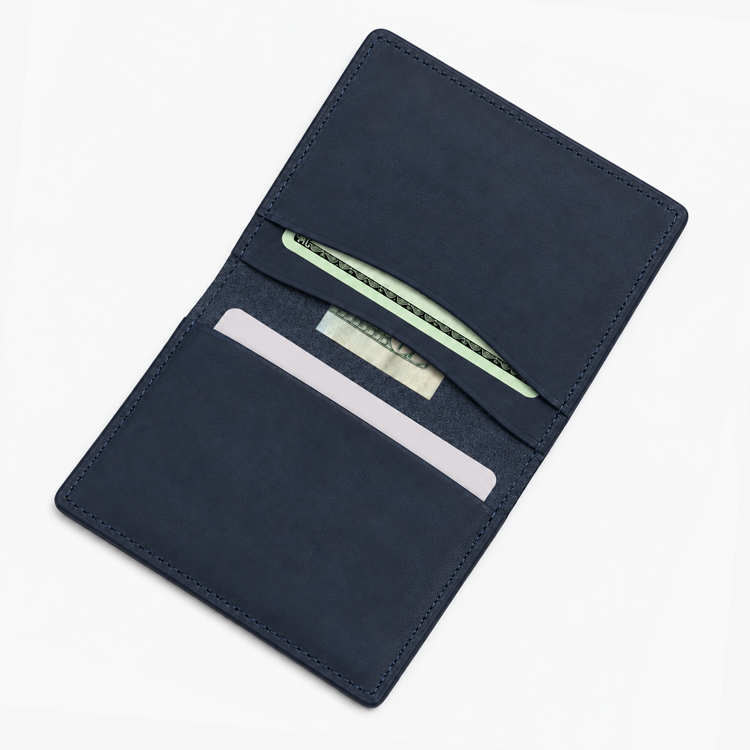 Leather Bifold Wallet - Navy - Thread®
