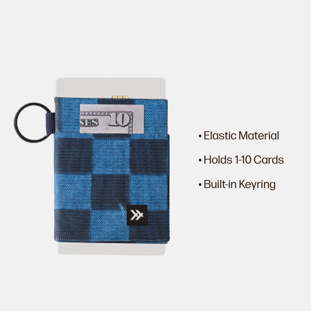 Elastic Wallet Everyday Carry Set - Denim Check - Thread®