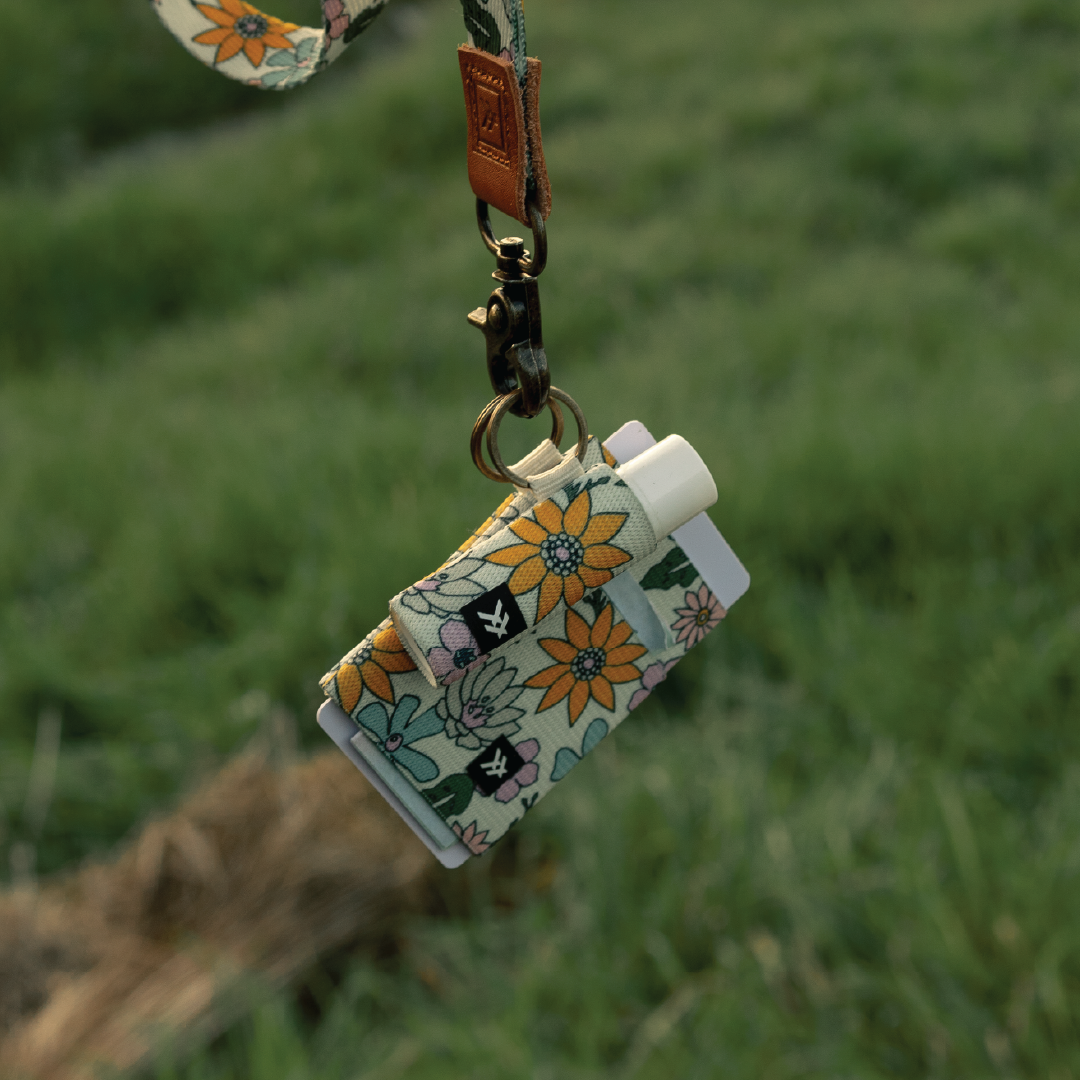 Chapstick Holder Keychain - Mountain Flowers - Thread®
