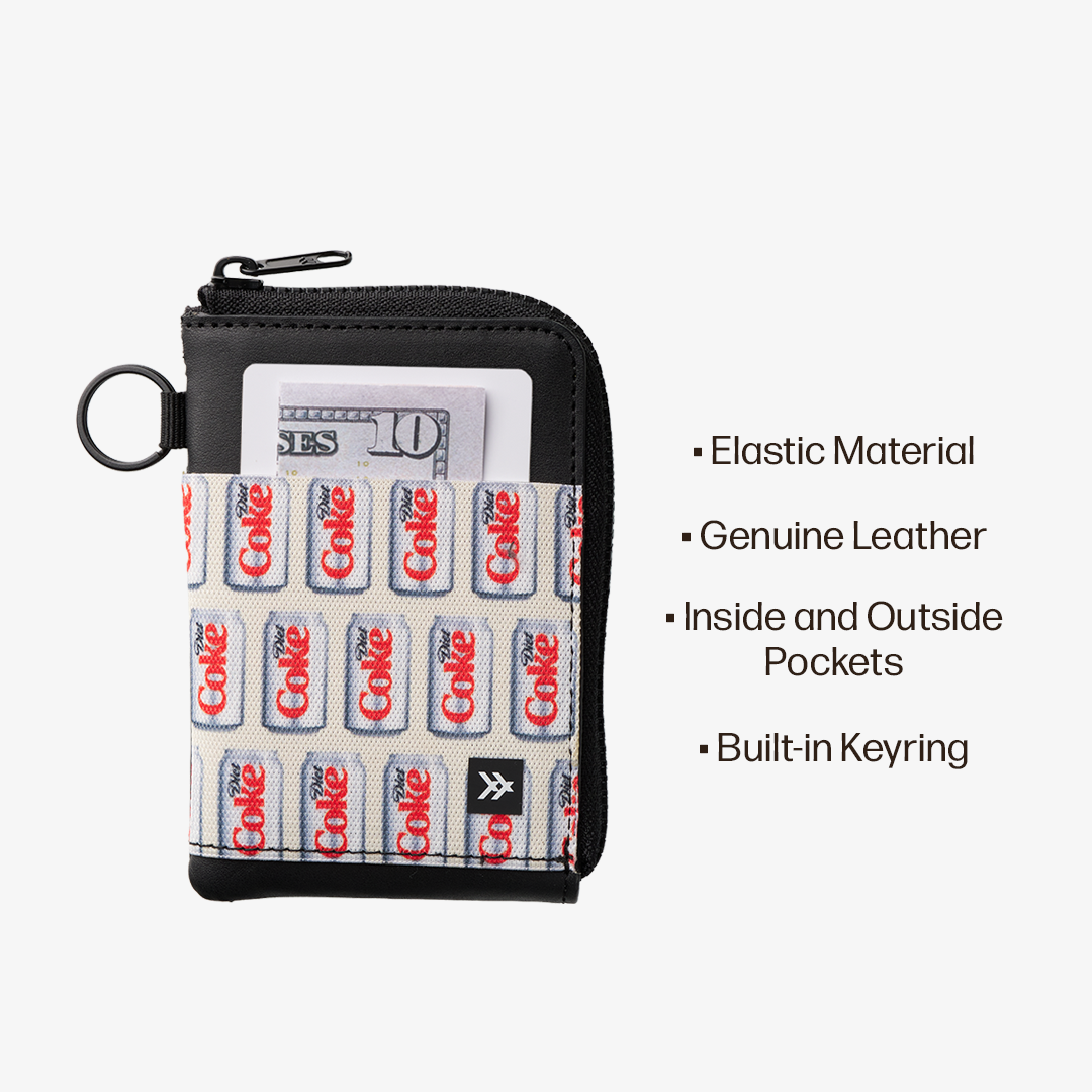 Leather Zip Wallet Everyday Carry Set - Diet Coke Cans - Thread®