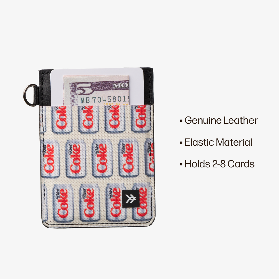 Vertical Leather Wallet - Diet Coke Cans - Thread®