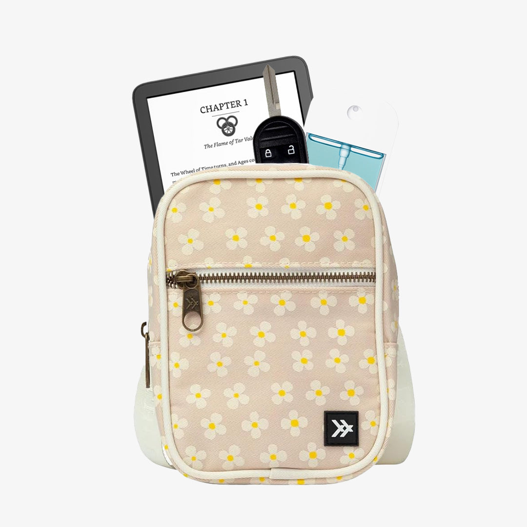 Thread® Luna Beige crossbody bag with adjustable jacquard strap