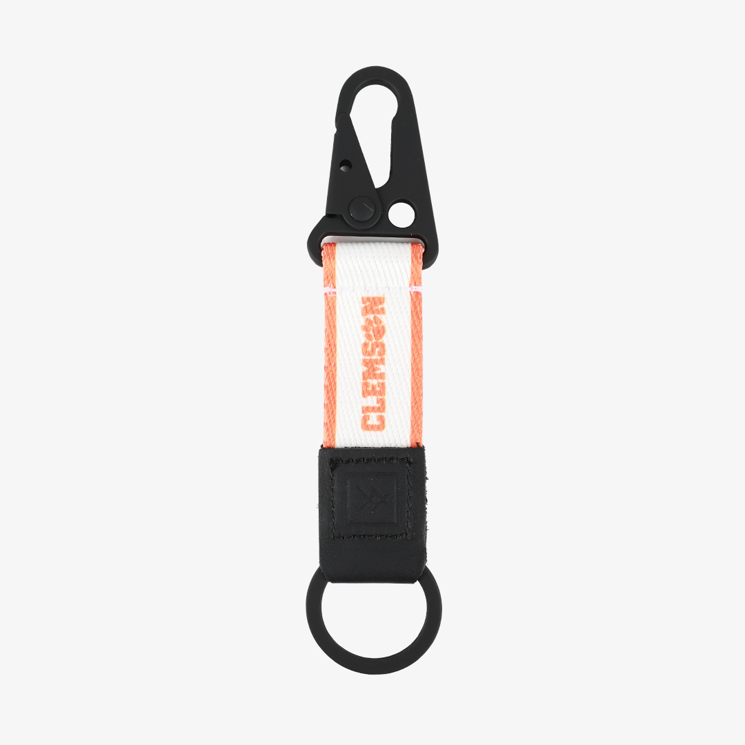 Clemson White - Keychain Clip