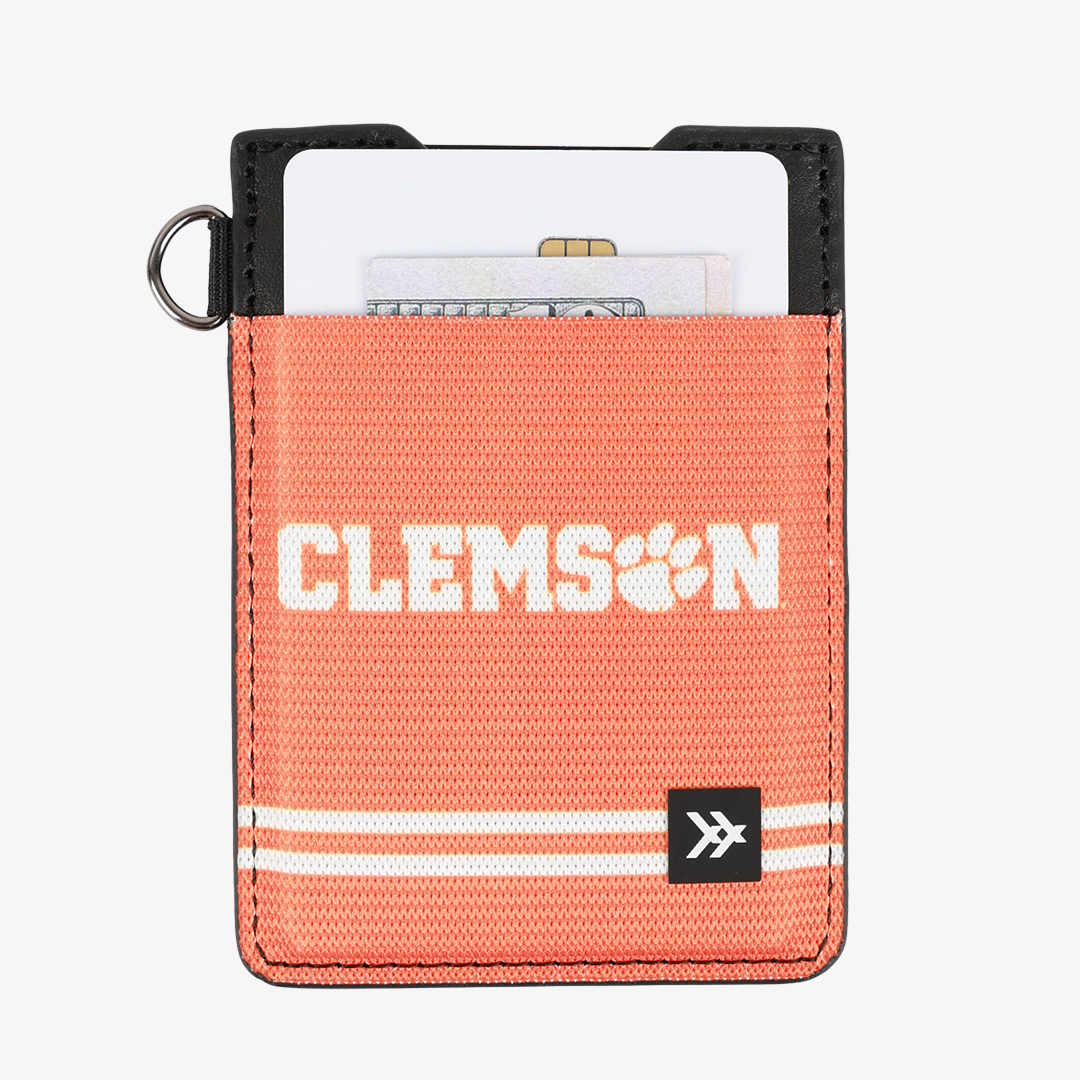 Vertical Leather Wallet - Clemson Orange - Thread®
