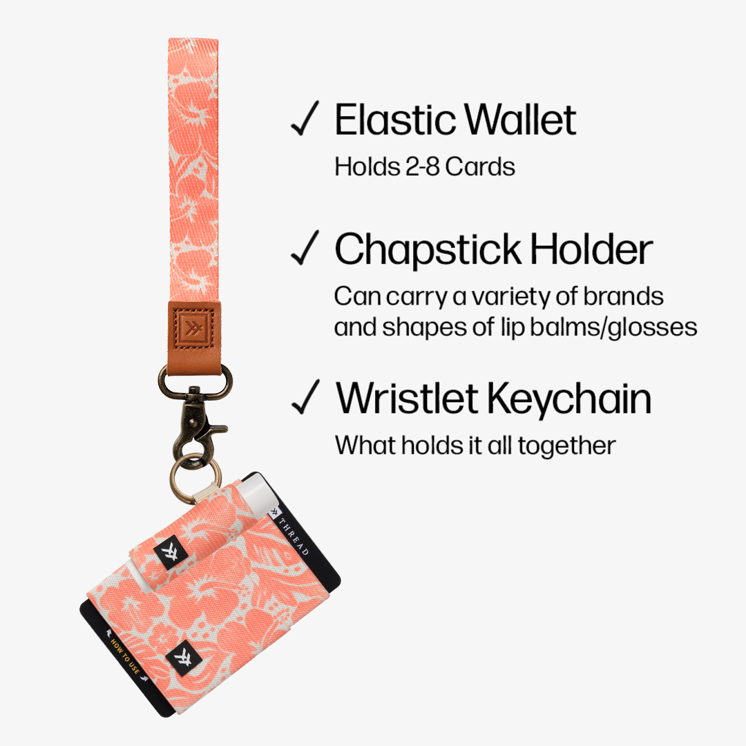 Elastic Wallet - Coral Crush - Thread®