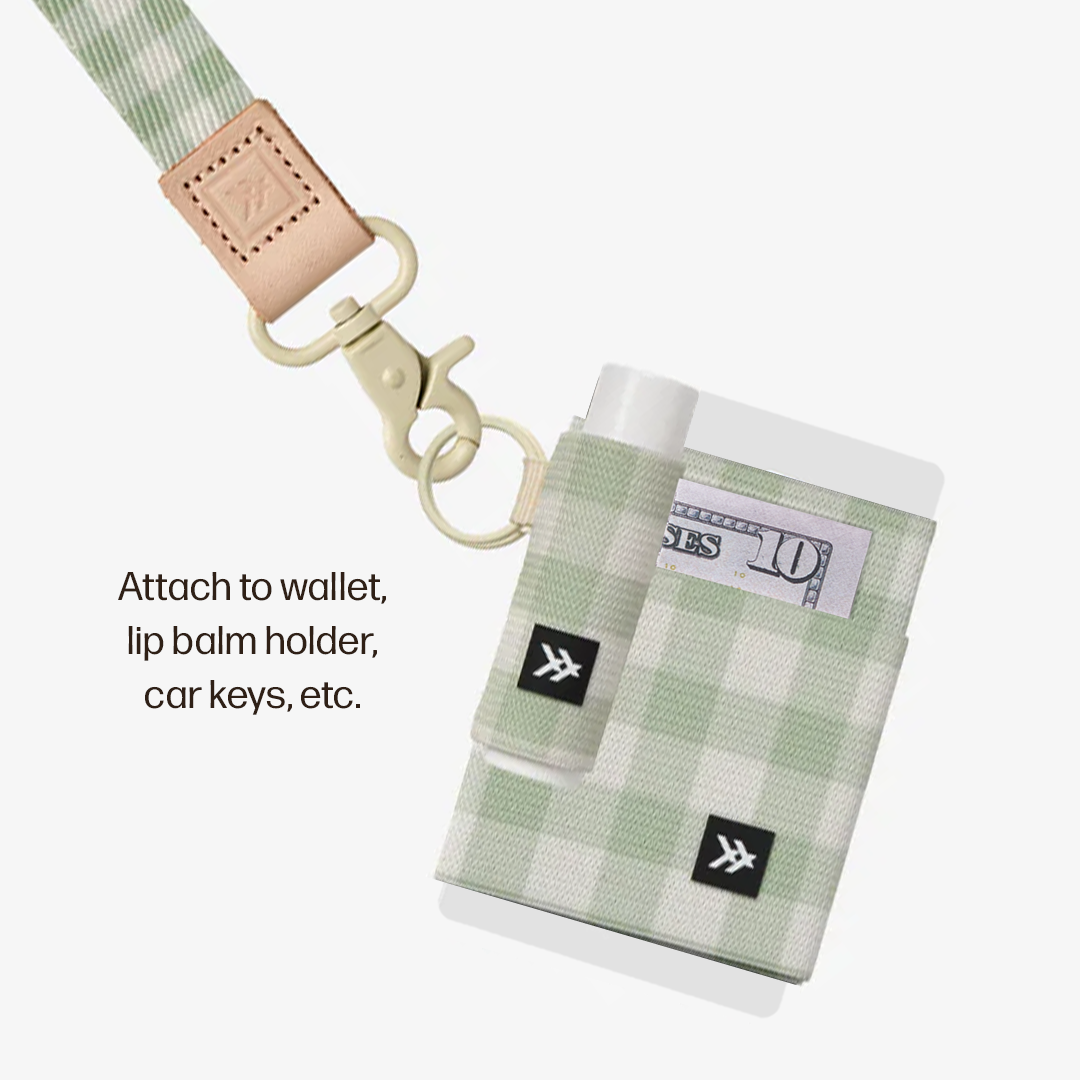 Elastic Wallet Everyday Carry Set - Green Gingham - Thread®