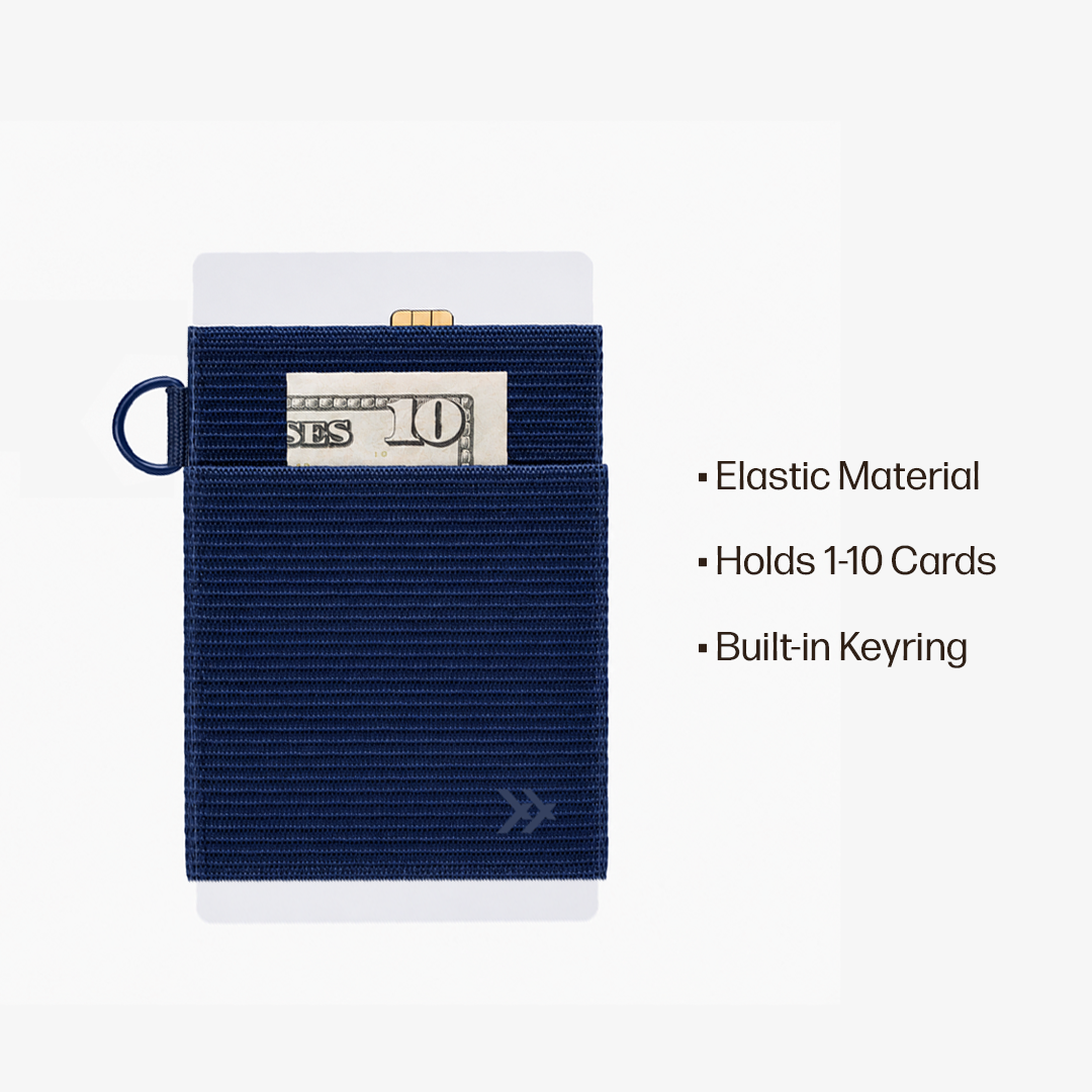 Elastic Wallet Everyday Carry Set - Navy - Thread®