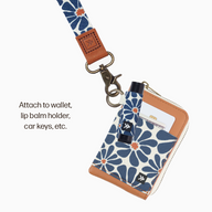 Leather Zip Wallet Everyday Carry Set - Emmeline Navy - Thread®