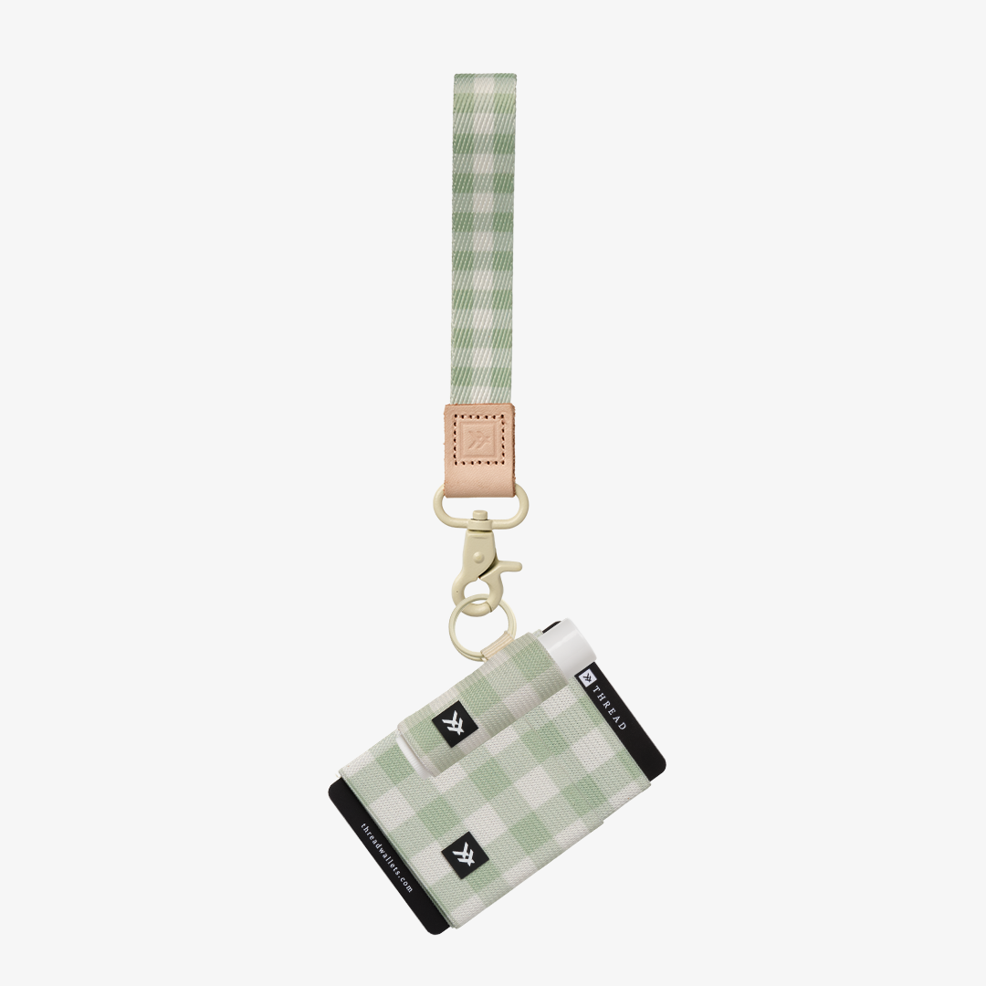 Elastic Wallet - Green Gingham - Thread®