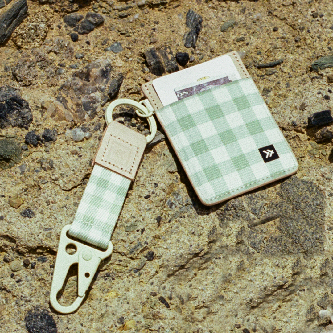 Keychain Clip - Green Gingham - Thread®