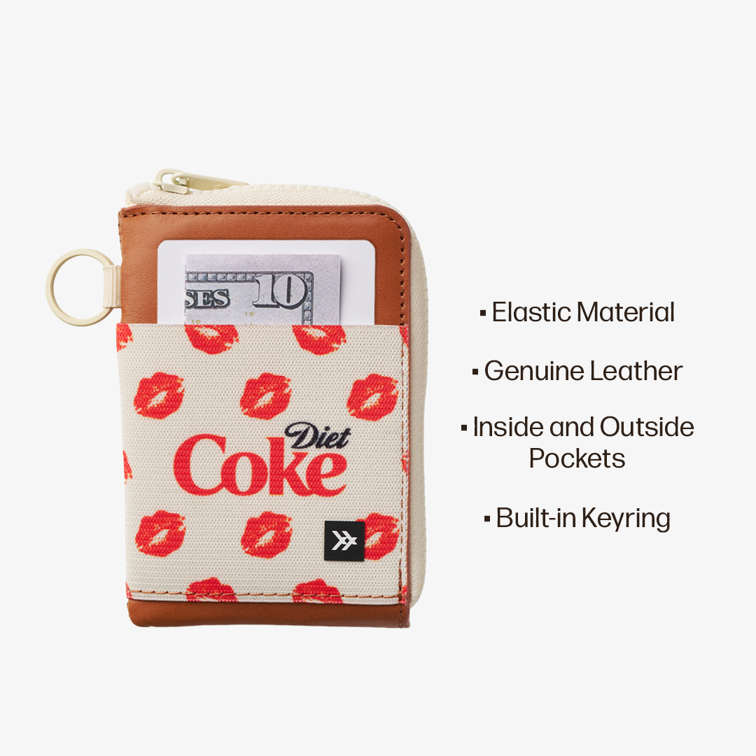 Leather Zip Wallet Everyday Carry Set - Diet Coke Kiss - Thread®