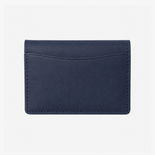 Leather Bifold Wallet - Denim Check - Thread®