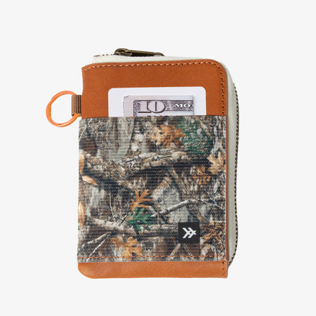 Realtree Edge | Leather Zip Wallet | For Cards, Cash, Coins