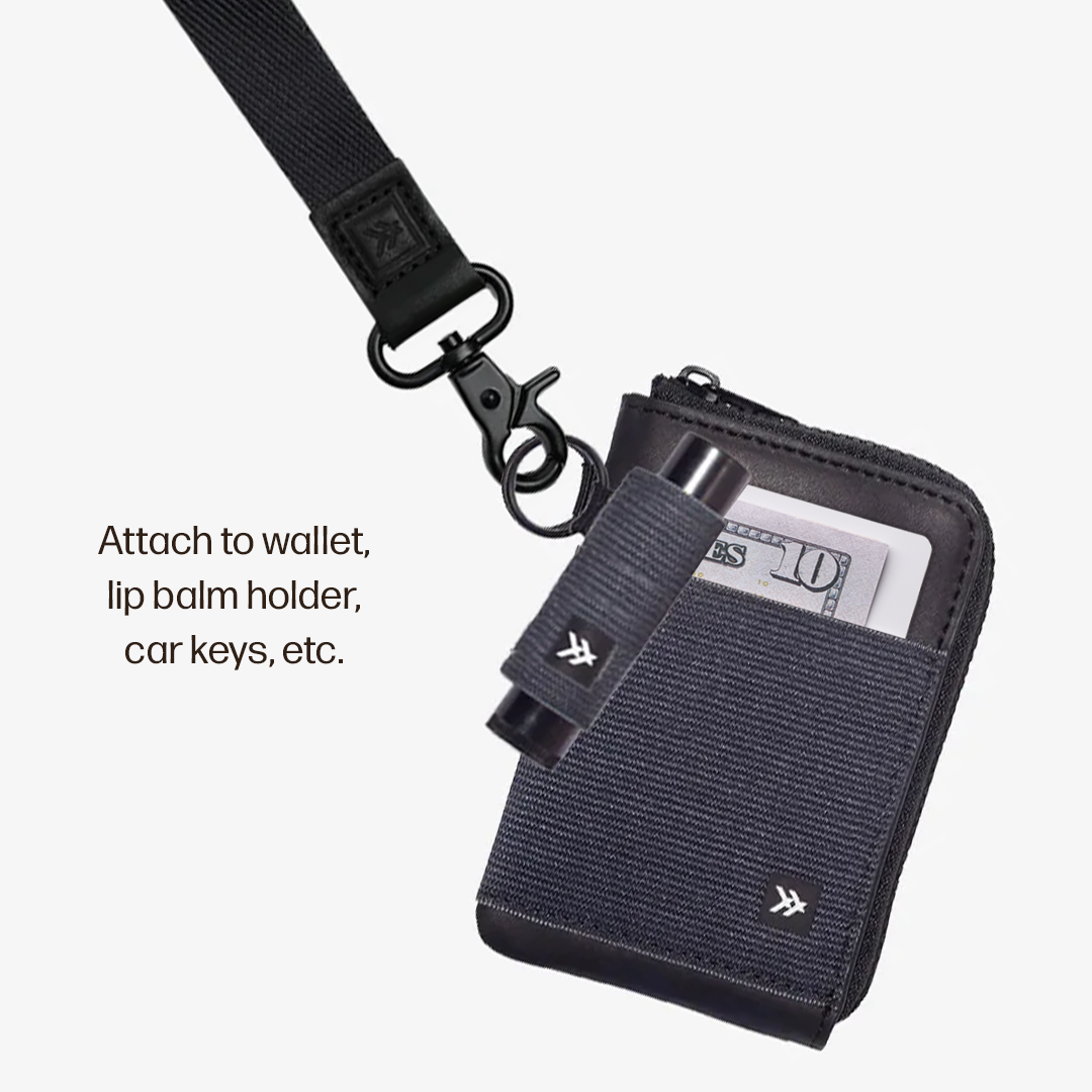 Leather Zip Wallet Everyday Carry Set - Black - Thread®