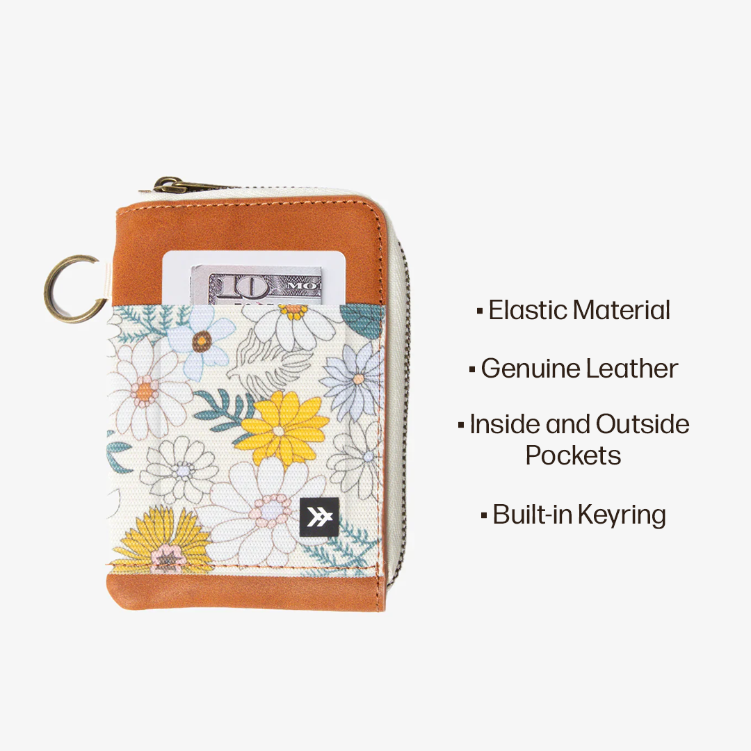Leather Zip Wallet Everyday Carry Set - Blossom - Thread®