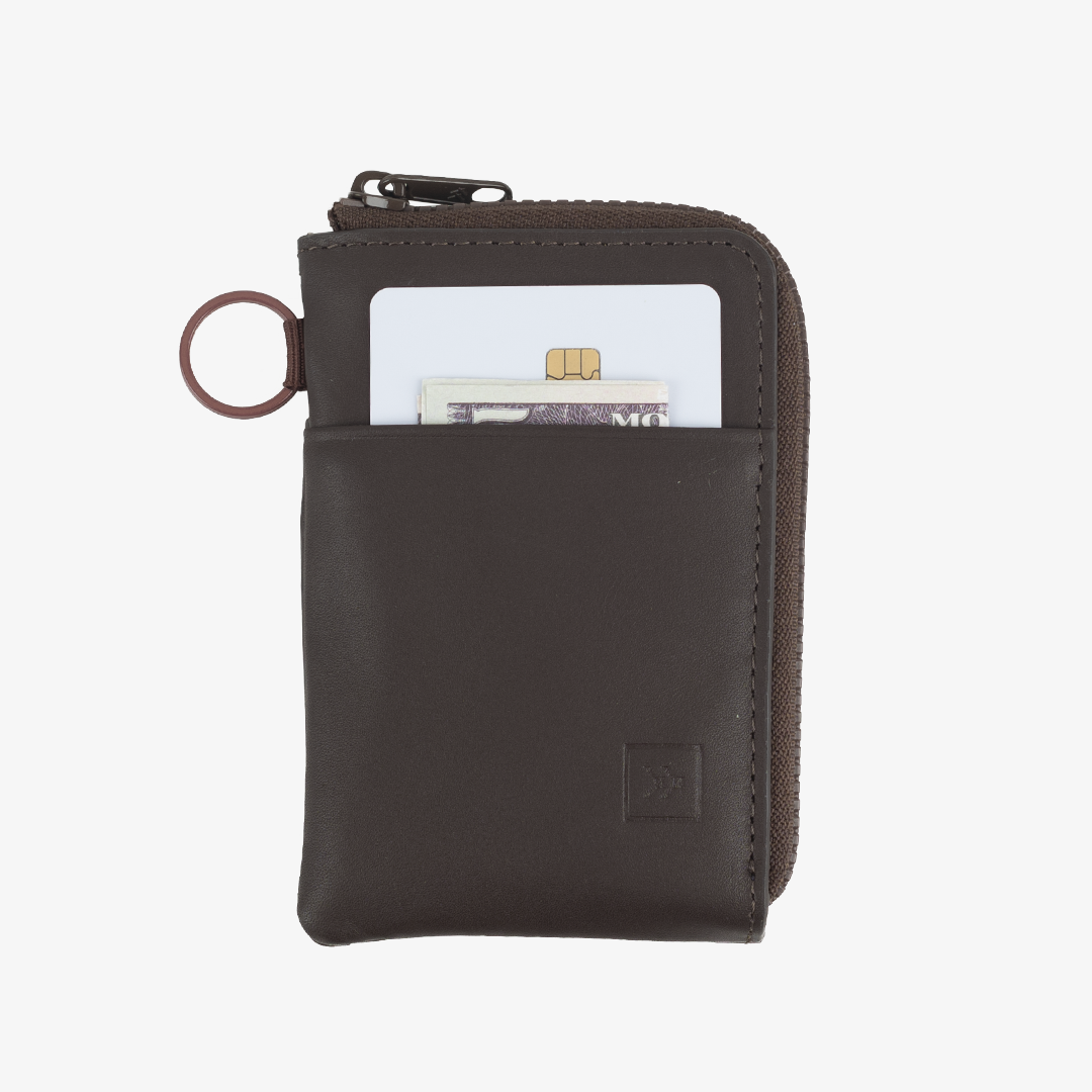 Leather Zip Wallet - Chocolate - Thread®