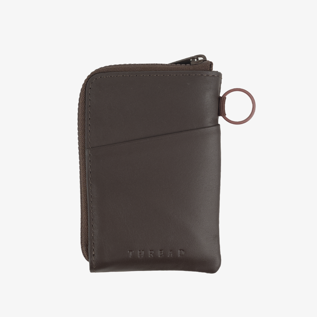 Leather Zip Wallet - Chocolate - Thread®