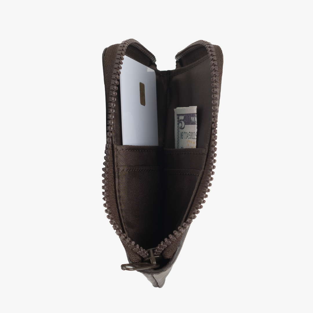 Leather Zip Wallet - Chocolate - Thread®