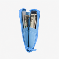 Leather Zip Wallet - Cornflower - Thread®