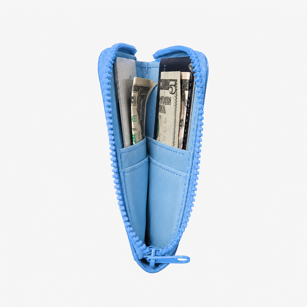 Leather Zip Wallet - Cornflower - Thread®