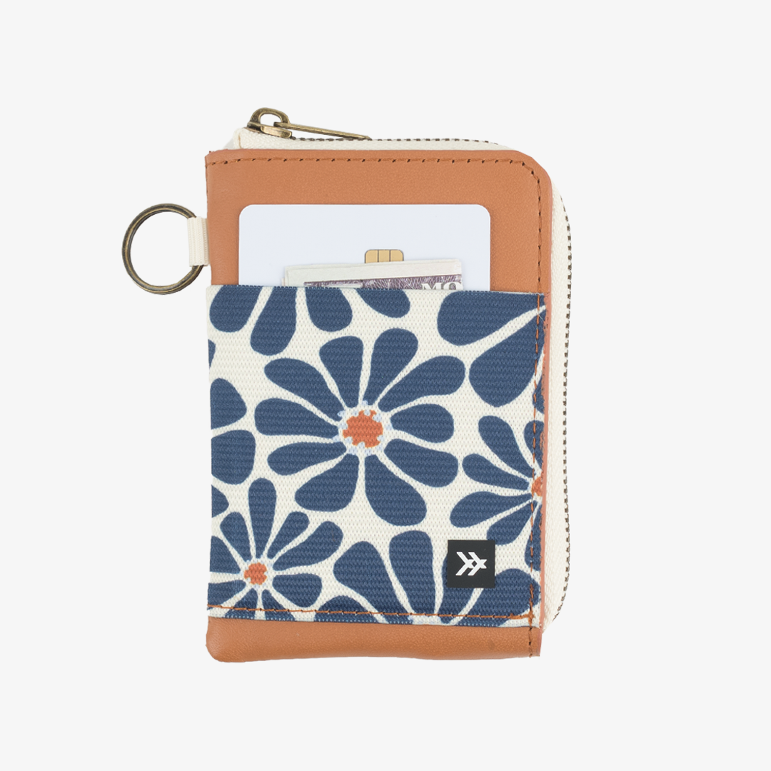 Leather Zip Wallet - Emmeline Navy - Thread®