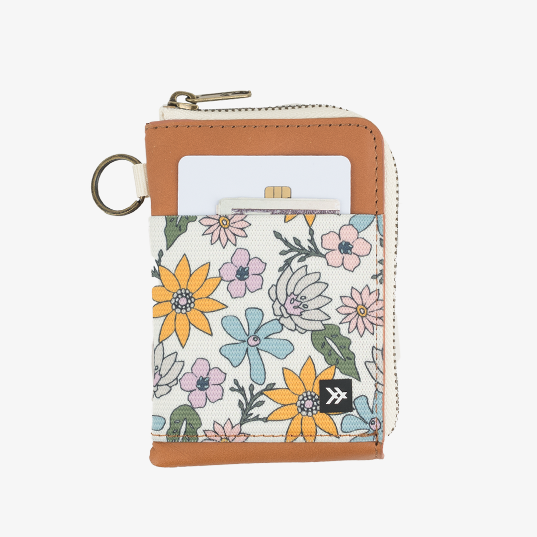 Leather Zip Wallet - Mountain Flowers - Thread®