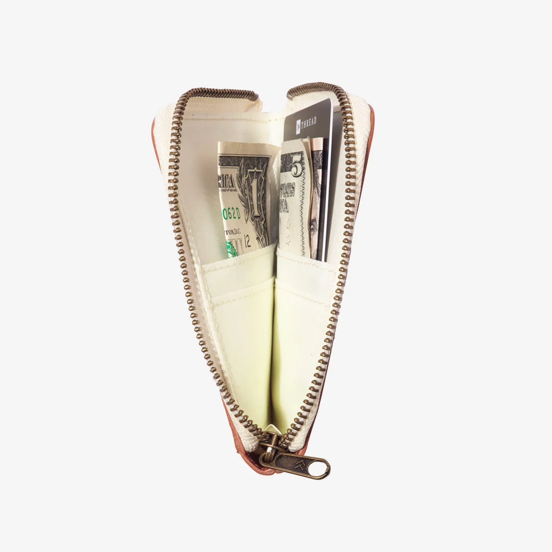 Leather Zip Wallet - Mountain Flowers - Thread®