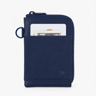Leather Zip Wallet - Navy - Thread®