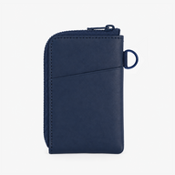 Leather Zip Wallet - Navy - Thread®