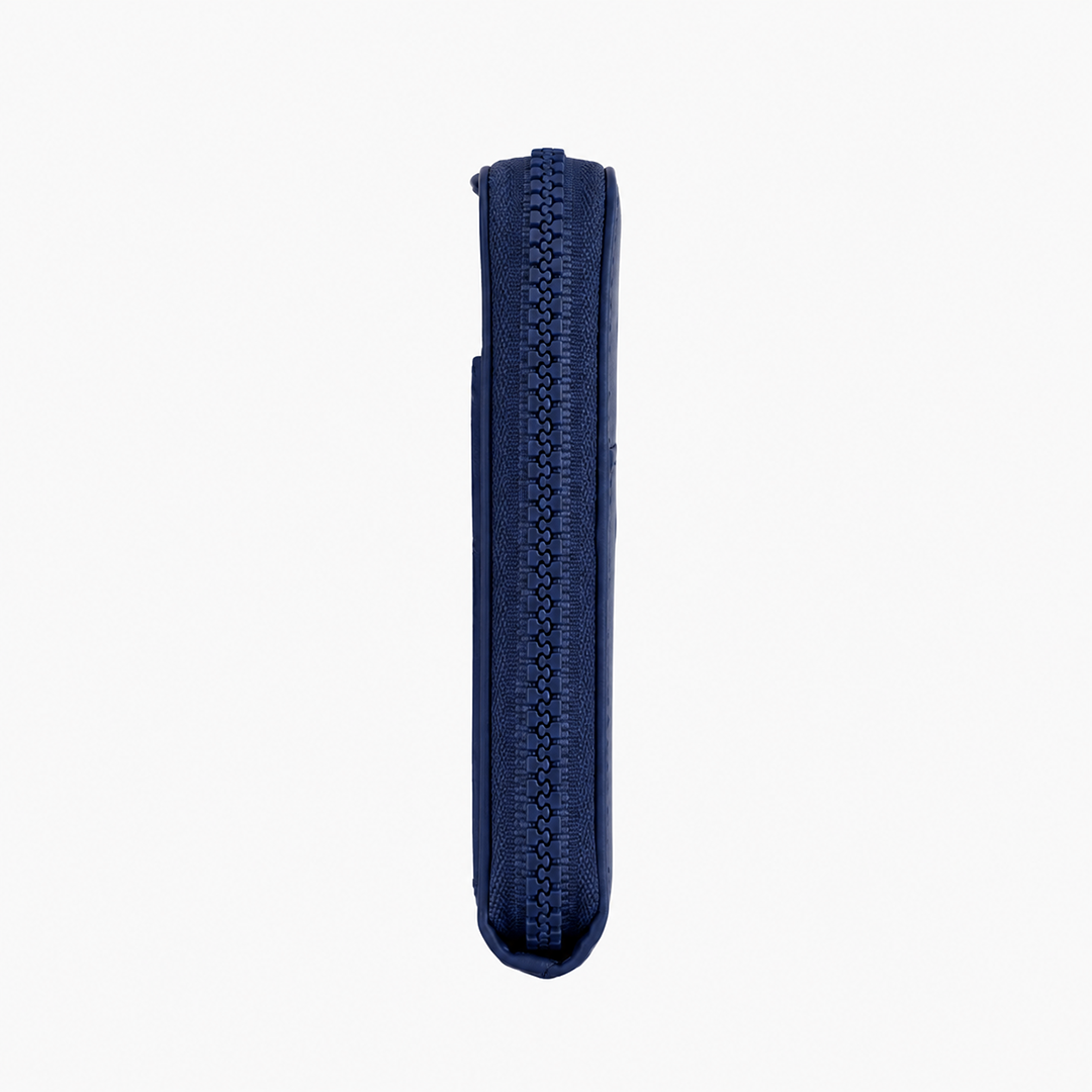 Leather Zip Wallet - Navy - Thread®