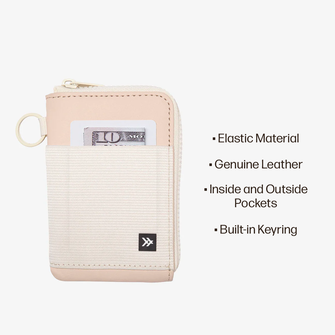 Leather Zip Wallet Everyday Carry Set - Off White - Thread®