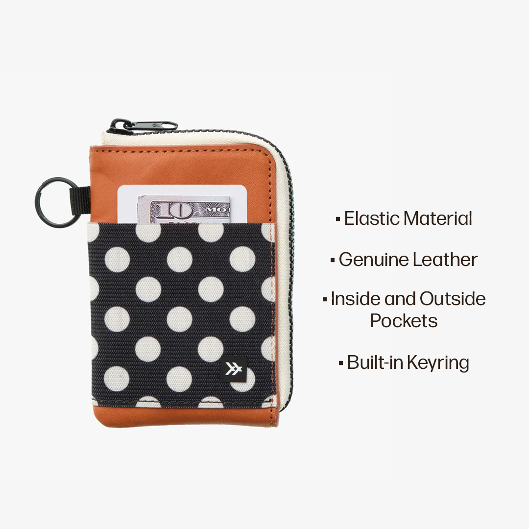 Leather Zip Wallet Everyday Carry Set - Polka Dot - Thread®
