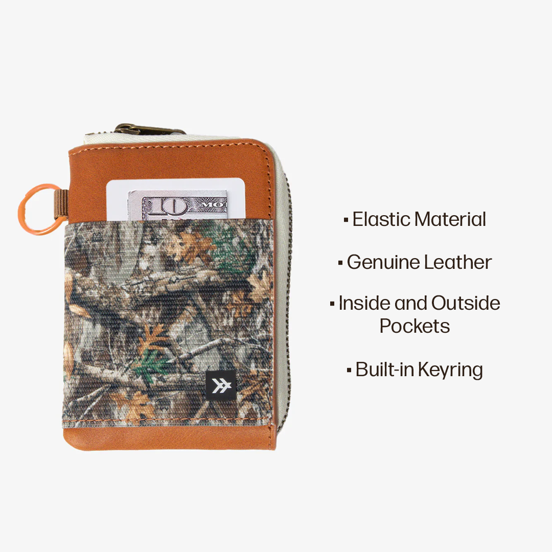 Leather Zip Wallet Everyday Carry Set - Realtree Edge - Thread®