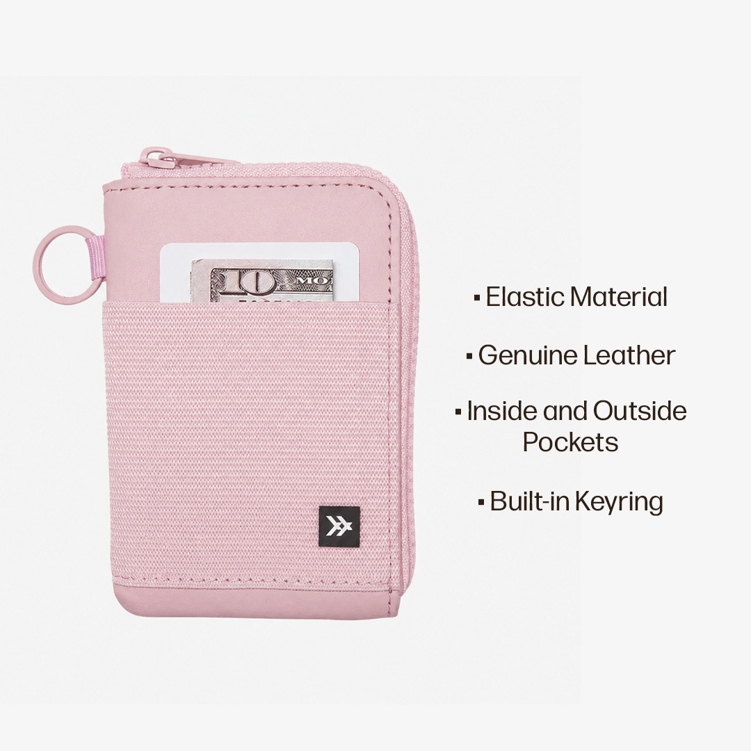 Leather Zip Wallet Everyday Carry Set - Rose Dust - Thread®