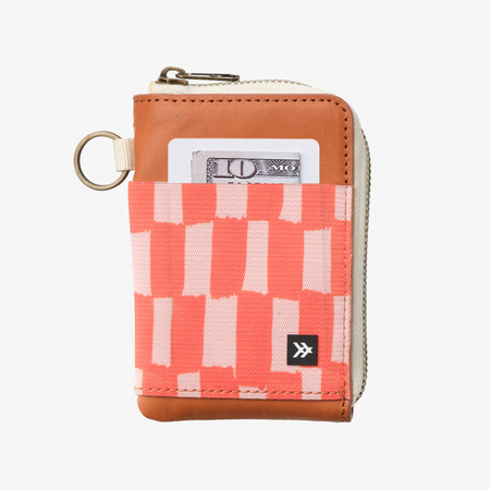 Scout Peach | Leather Zip Wallet | For Cards, Cash, Coins, & More