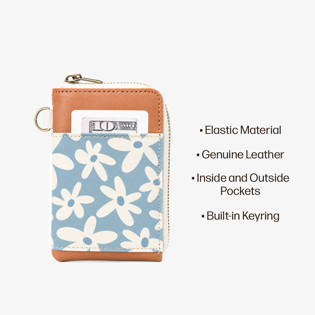 Leather Zip Wallet Everyday Carry Set - Fleur - Thread®