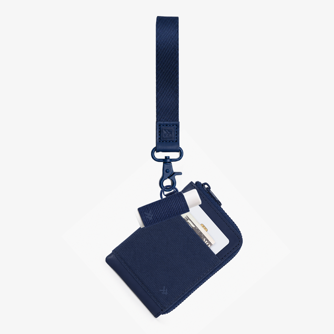 Leather Zip Wallet Everyday Carry Set - Navy - Thread®