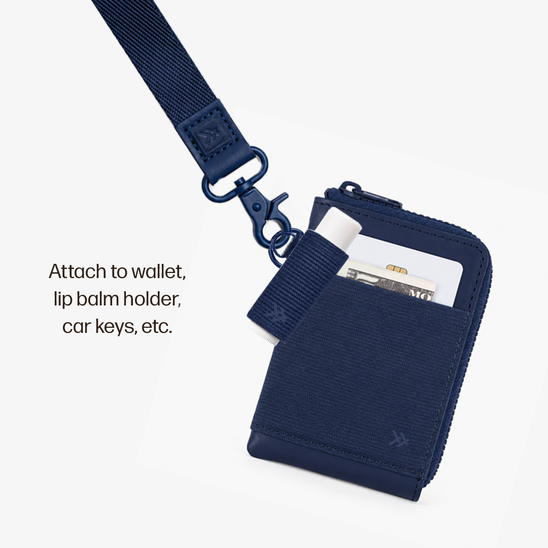 Leather Zip Wallet Everyday Carry Set - Navy - Thread®